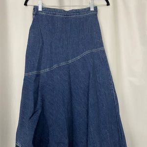 New Zara Denim Assymetrical Skirt